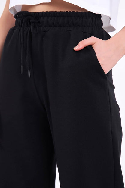 Women'S Jogging Bottoms, Thin Lightweight Breathable Cotton Straight Leg Joggers, Ladies Sports Yoga Trousers, Long Training Pants, Loose Sweatpants with Elastic Waist Drawstring