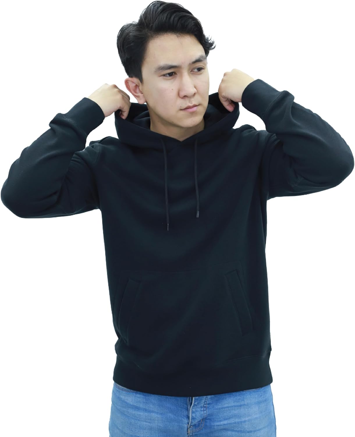 Hoodies for Men UK Premium Grade| 100% Original Plain Mens Hoodies Pullover Year-Round Cotton Fleece Hooded Sweatshirt