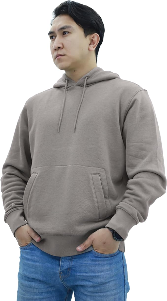 Hoodies for Men UK Premium Grade| 100% Original Plain Mens Hoodies Pullover Year-Round Cotton Fleece Hooded Sweatshirt