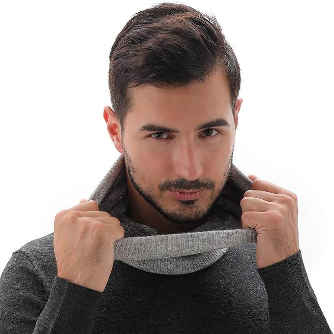 Men’s & Women’s Winter Neck Warmer – Fleece-Lined Infinity Scarf, Thick & Windproof