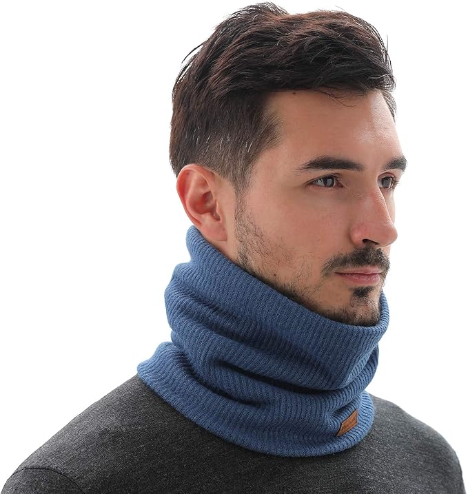 Men’s & Women’s Winter Neck Warmer – Fleece-Lined Infinity Scarf, Thick & Windproof