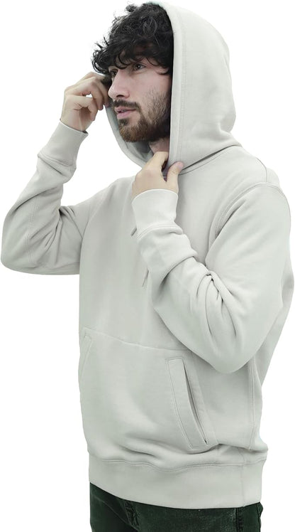 Hoodies for Men UK Premium Grade| 100% Original Plain Mens Hoodies Pullover Year-Round Cotton Fleece Hooded Sweatshirt