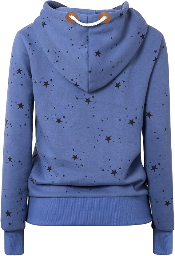 Womens Hoodies Long Sleeve High Necked Printed Hoodies Casual Comply Pullover Sweatshirts with Pockets