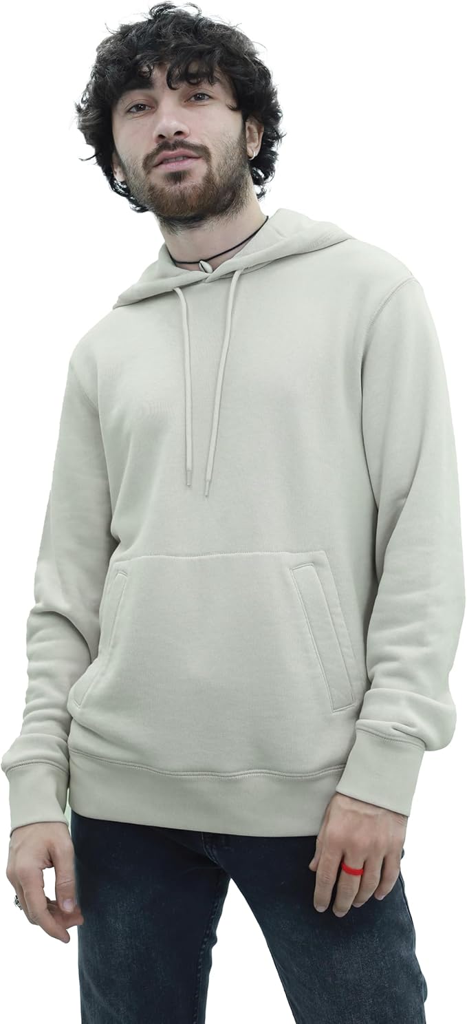 Hoodies for Men UK Premium Grade| 100% Original Plain Mens Hoodies Pullover Year-Round Cotton Fleece Hooded Sweatshirt
