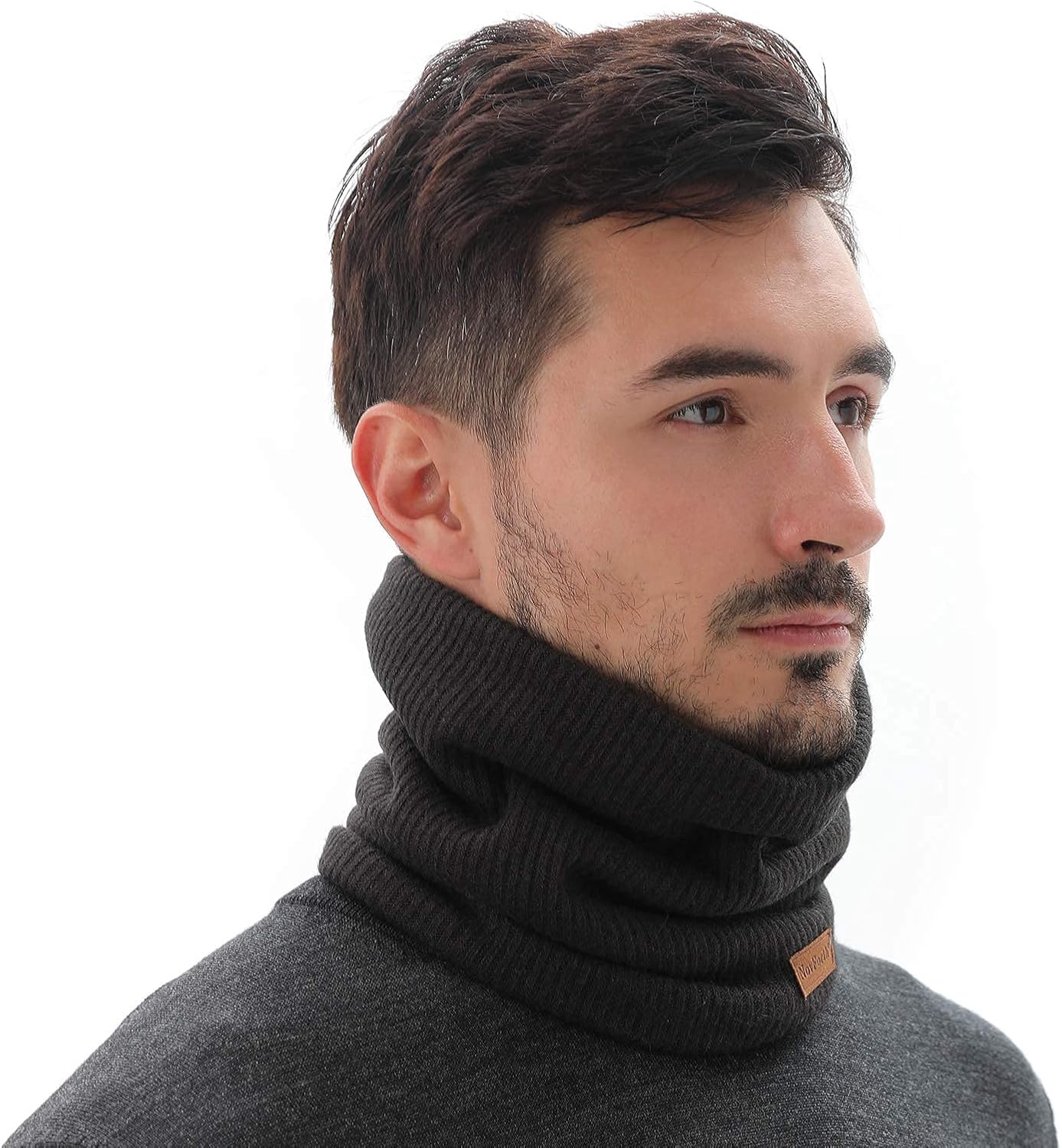 Men’s & Women’s Winter Neck Warmer – Fleece-Lined Infinity Scarf, Thick & Windproof
