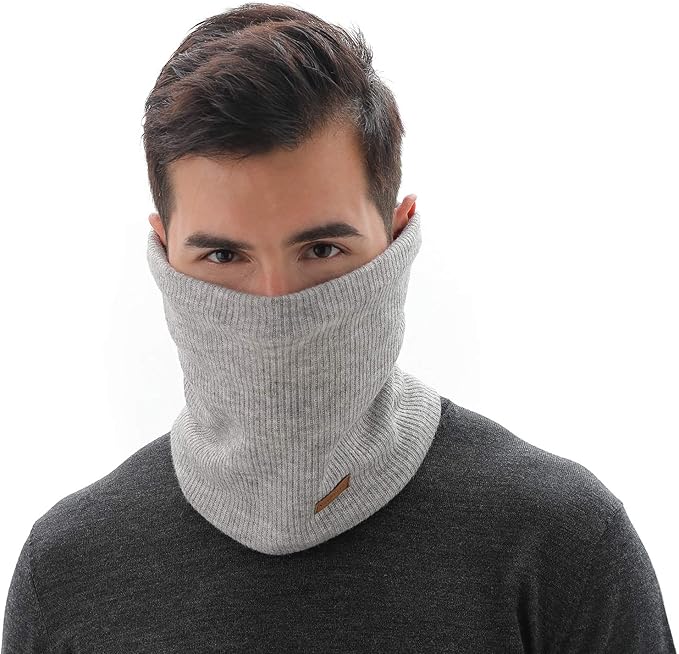 Men’s & Women’s Winter Neck Warmer – Fleece-Lined Infinity Scarf, Thick & Windproof