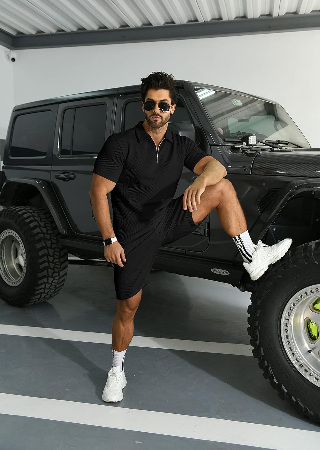 Men'S Polo Shirt & Shorts 2-Piece Set Summer Tracksuit Clothing Fashion Casual Sweatsuits M-3XL