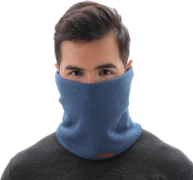 Men’s & Women’s Winter Neck Warmer – Fleece-Lined Infinity Scarf, Thick & Windproof