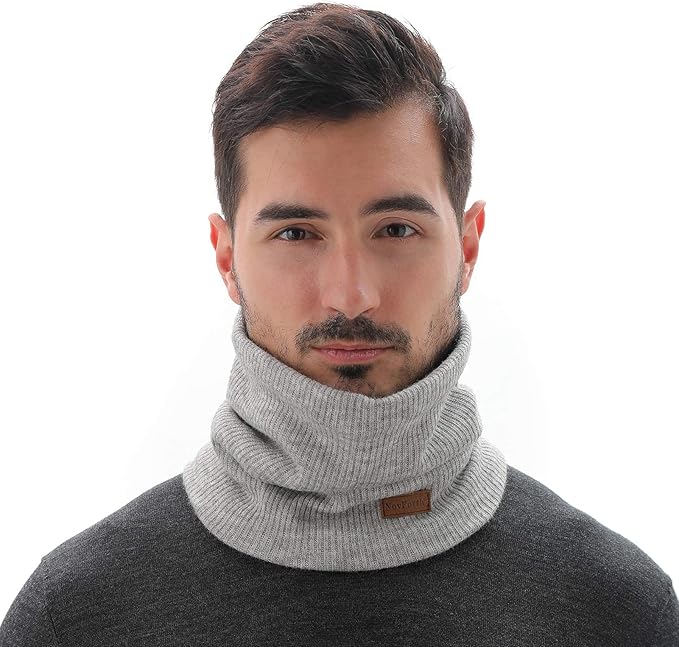 Men’s & Women’s Winter Neck Warmer – Fleece-Lined Infinity Scarf, Thick & Windproof